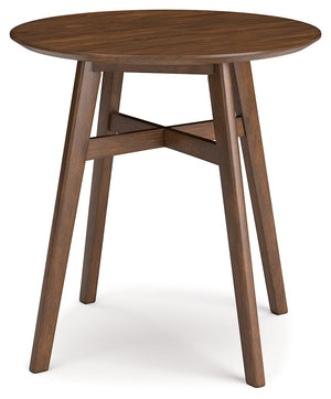 Lyncott - Brown - Round Dining Room Counter Table