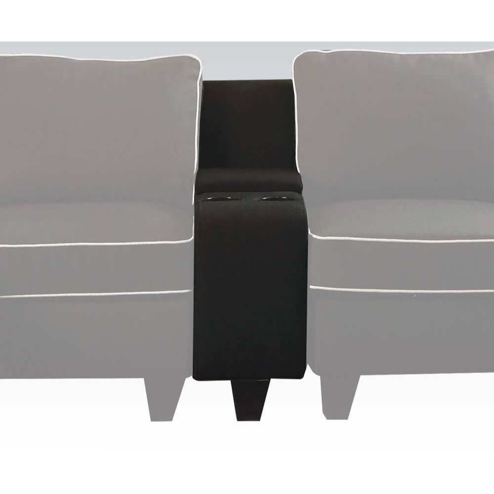Kelliava - Console With USB - Black Fabric