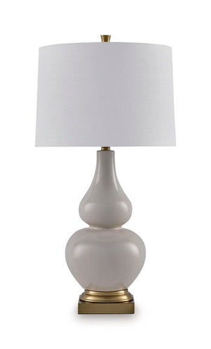 Weswick - Ceramic Table Lamp - Cream / Gold Finish