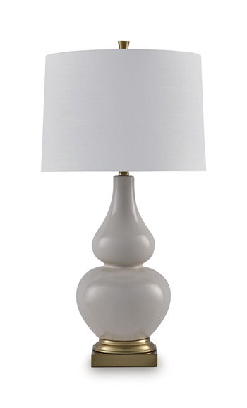 Weswick - Ceramic Table Lamp - Cream / Gold Finish