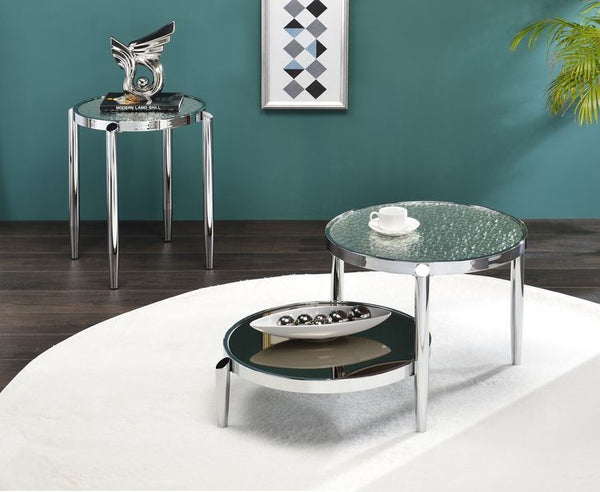 Abbe - Coffee Table - Glass & Chrome Finish