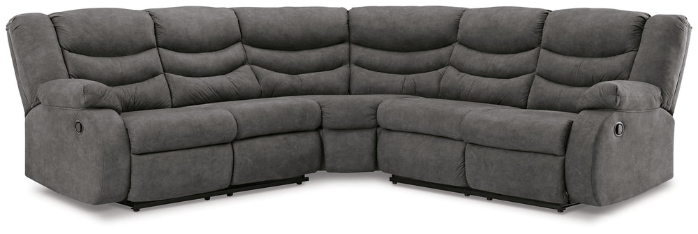 Partymate - Reclining Sectional Dark Gray 2 Pc. Reclining Sectional