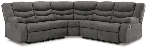 Partymate - Reclining Sectional Dark Gray 2 Pc. Reclining Sectional