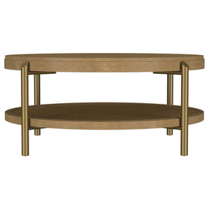 Arini - Round Coffee Table With Storage Shelf