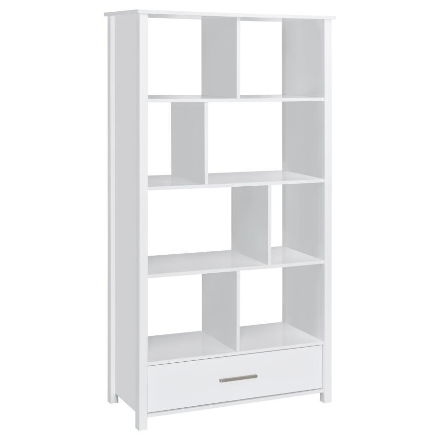 Dylan - 4-Shelf Storage Bookshelf White