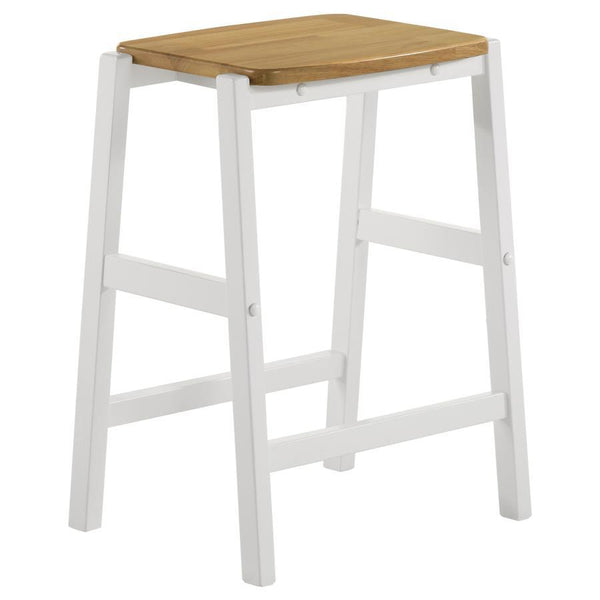 Edgeworth - Wood Backless Counter Stool (Set of 2) - White