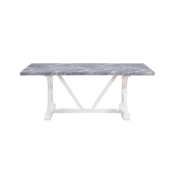 Hollyn - Dining Table With Engineering Stone Top - White