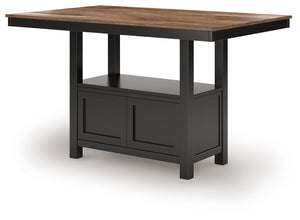 Wildenauer - Brown / Black - Rectangular Dining Room Counter Table