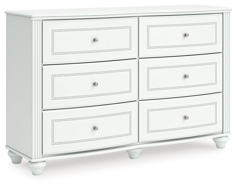 Kozlani - Six Drawer Dresser White Dressers
