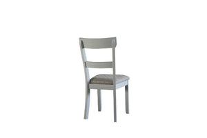 House Marchese - Side Chair (Set of 2) - Two Tone Gray Fabric & Pearl Gray