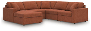 Modmax - Spice - Sectional Light Brown 5 Pc. Sectional With Laf Corner Chaise And Raf Corner Chair