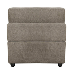 Rylie - Modular Armless Chair With Pillow - Brown Linen