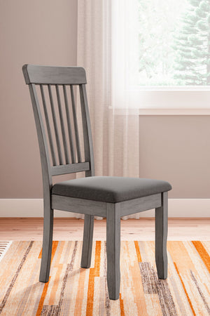 Shullden - 5 Pc. - Drop Leaf Table, 4 Side Chairs - Gray