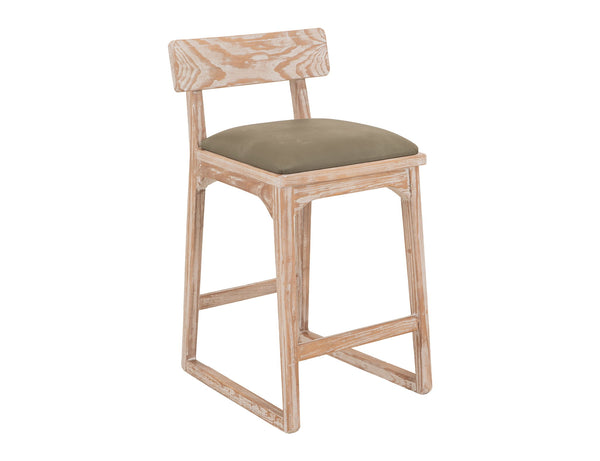 Balam - 24" Upholstered Barstool (Set of 2) - Light Brown