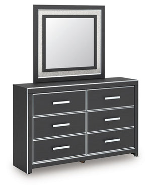 Zuraleus - 4 Pc. - Queen Upholstered Bed With Roll Slats, Dresser, Mirror And Nightstand - Black