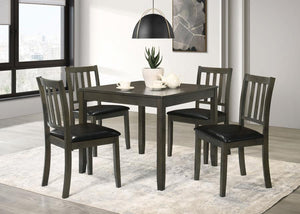 Parkwood - Square Dining Table Set Dark Gray 5 Pc. Table, 4 Chairs