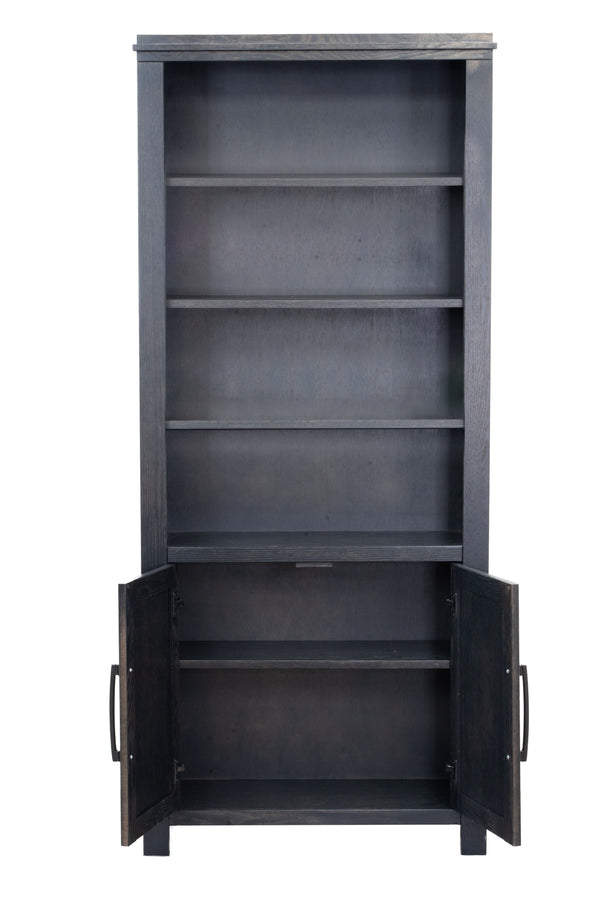 Tybee - 78" Bookcase with Doors - Clove