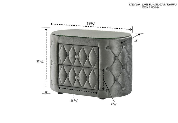 Voltare - Nightstand - Black