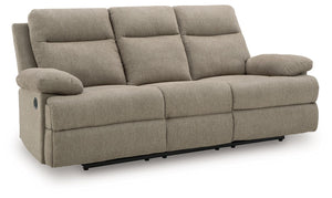Side-Swipe - Reclining Sofa With Drop Down Table Beige