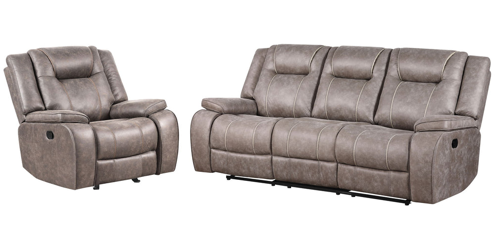 Blake - Manual Reclining Sofa Set Dark Brown 2 Pc. Sofa, Recliner