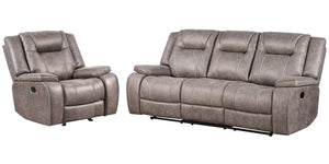 Blake - Manual Reclining Sofa Set Dark Brown 2 Pc. Sofa, Recliner