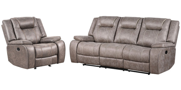 Blake - Manual Reclining Sofa Set Dark Brown 2 Pc. Sofa, Recliner