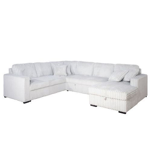 Bliss - Sectional Sleeper Pearl Silver