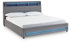 Verishaw - Upholstered Bed Gray