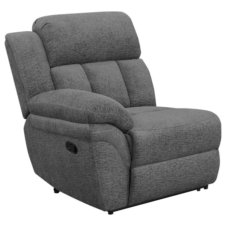 Bahrain - Upholstered Motion Sofa Dark Gray Manual Reclining