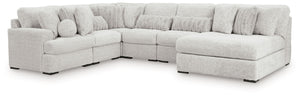Cuddle Plush - Sectional White 6 Pc. Sectional With Armless Chaise And LAF Corner Chair