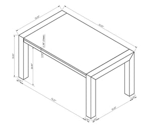 Jules - Faux Marble Dining Table - Charcoal / White