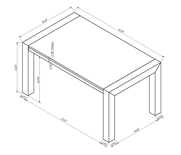 Jules - Faux Marble Dining Table - Charcoal / White