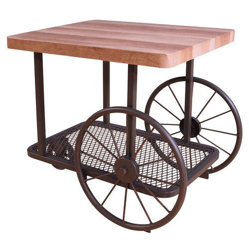 Francie - Living Room Table Oak & Antique Gray End Tables