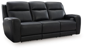 5Z-Comfort - Relaxation - Power Reclining Sofa With Adj Headrest Black