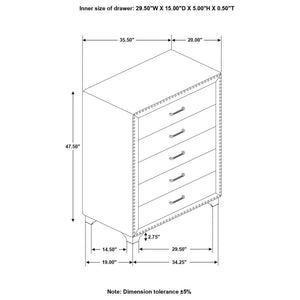 Melody - 5-Drawer Bedroom Chest