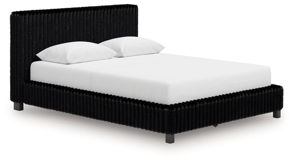 Zuraleus - Upholstered Bed Black Queen