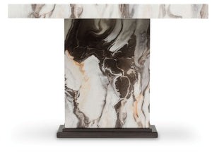 Jeshina - Dining Table - Dark Brown / Beige