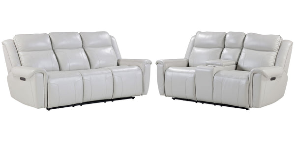 Atlantis - Reclining Sofa Set White 2 Pc. Sofa, Loveseat