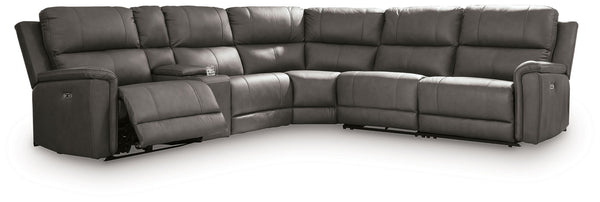 Bleckley - Reclining Sectional Dark Gray 6 Pc. Power Reclining Sectional