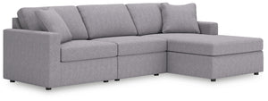 Modmax - Granite - Sectional Gray 3 Pc. Sectional With Raf Corner Chaise
