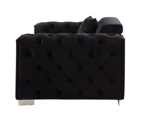 Trislar - Sofa With 4 Pillows (Same 52525) - Black Velvet
