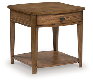 Burkbyer - Rectangular Table Light Brown End Tables