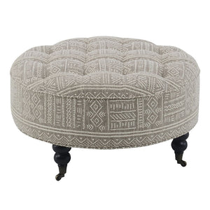 Upendo - Ottoman With Caster - Pattern Fabric