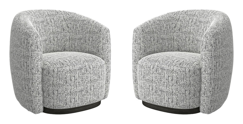 Tatum - Swivel Accent Chair Nightshade 2 Pieces