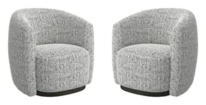 Tatum - Swivel Accent Chair Nightshade 2 Pieces