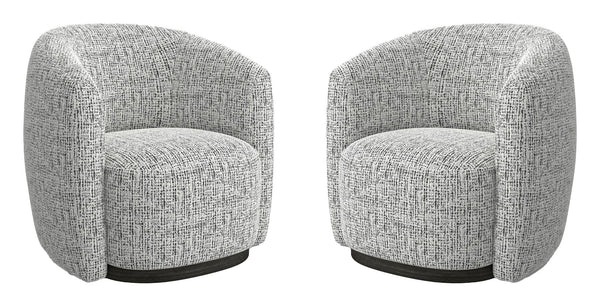Tatum - Swivel Accent Chair Nightshade 2 Pieces