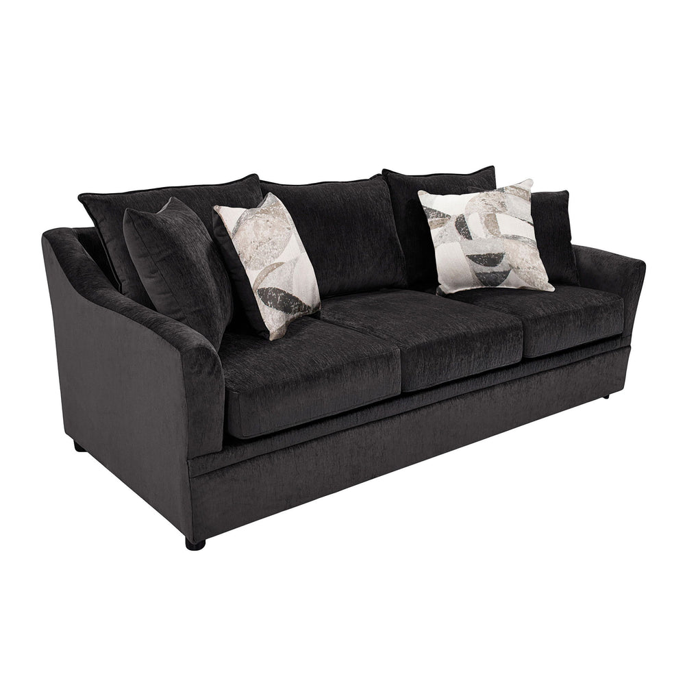 Sylvie - Sofa With 4 Accent Pillows Dark Gray