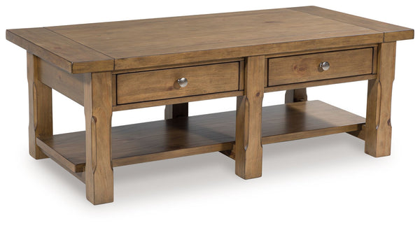 Vandenmore - Rectangular Table Light Brown Cocktail Tables