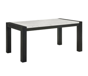 Jules - Faux Marble Dining Table - Charcoal / White