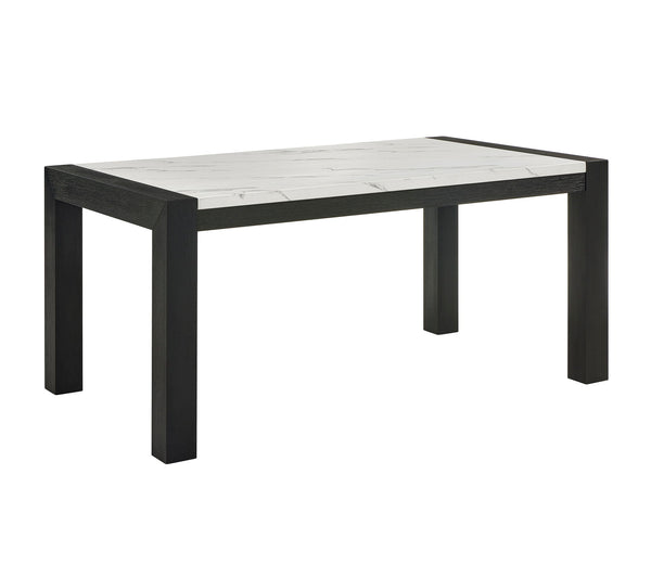 Jules - Faux Marble Dining Table - Charcoal / White
